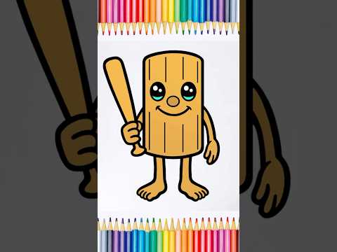 Preview of How to Draw Cute Baby Tung Tung Sahur (Easy & Quick Tutorial)