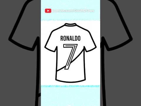 Preview of How To DRAW Cristiano Ronaldo’s Portugal Shirt! 🇵🇹⚽️ #GuuhDraws