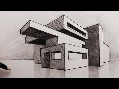 Preview of How to Draw a Modern House (Step by Step)