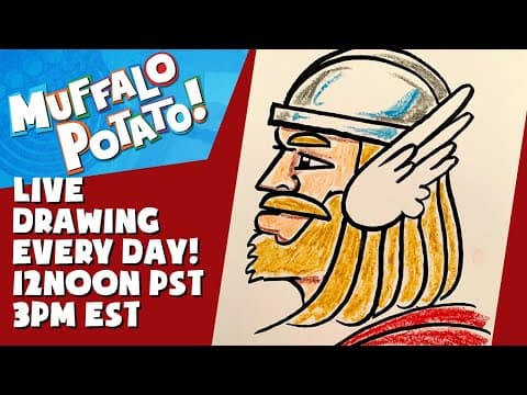 Preview of How To Draw THOR from AVENGERS! #withme MUFFALO POTATO