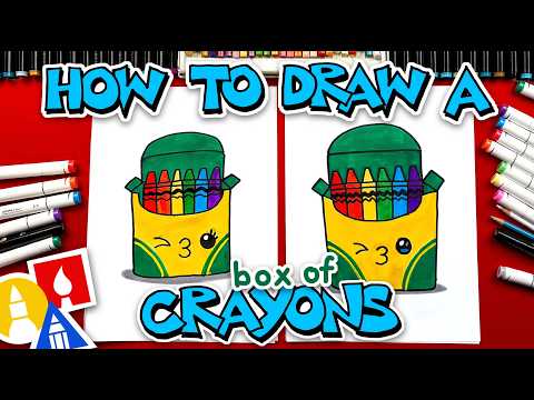 Preview of How To Draw A Funny Box Of Crayons