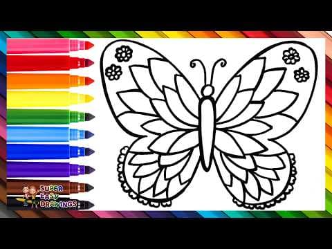 Preview of Draw And Color A Butterfly π¦π Drawings For Kids