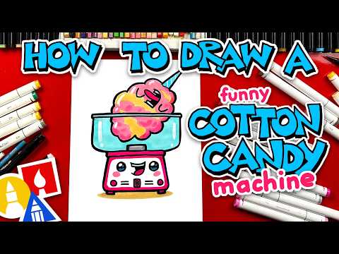 Preview of How To Draw A Cotton Candy Machine