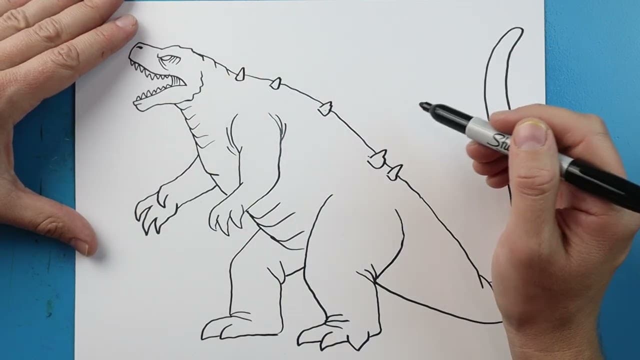 Preview of How to Draw HALLOWEEN GODZILLA