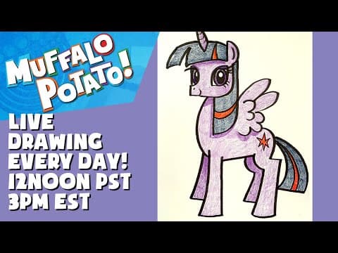 Preview of How To Draw TWILIGHT SPARKLE from MY LITTLE PONY with MUFFALO POTATO