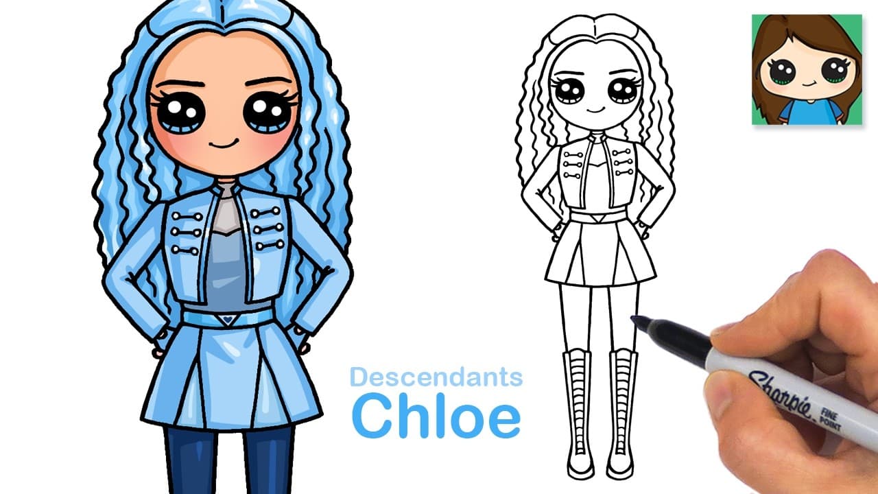 Preview of How to Draw Chloe Charming | Disney Descendants Wicked Wonderland
