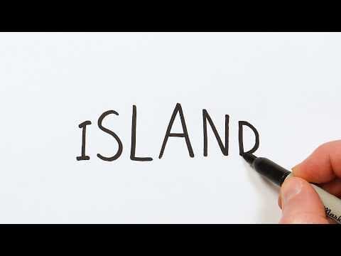 Preview of How to Draw an Island from the Word 🏝️ Super Easy Step-by-Step Tutorial!