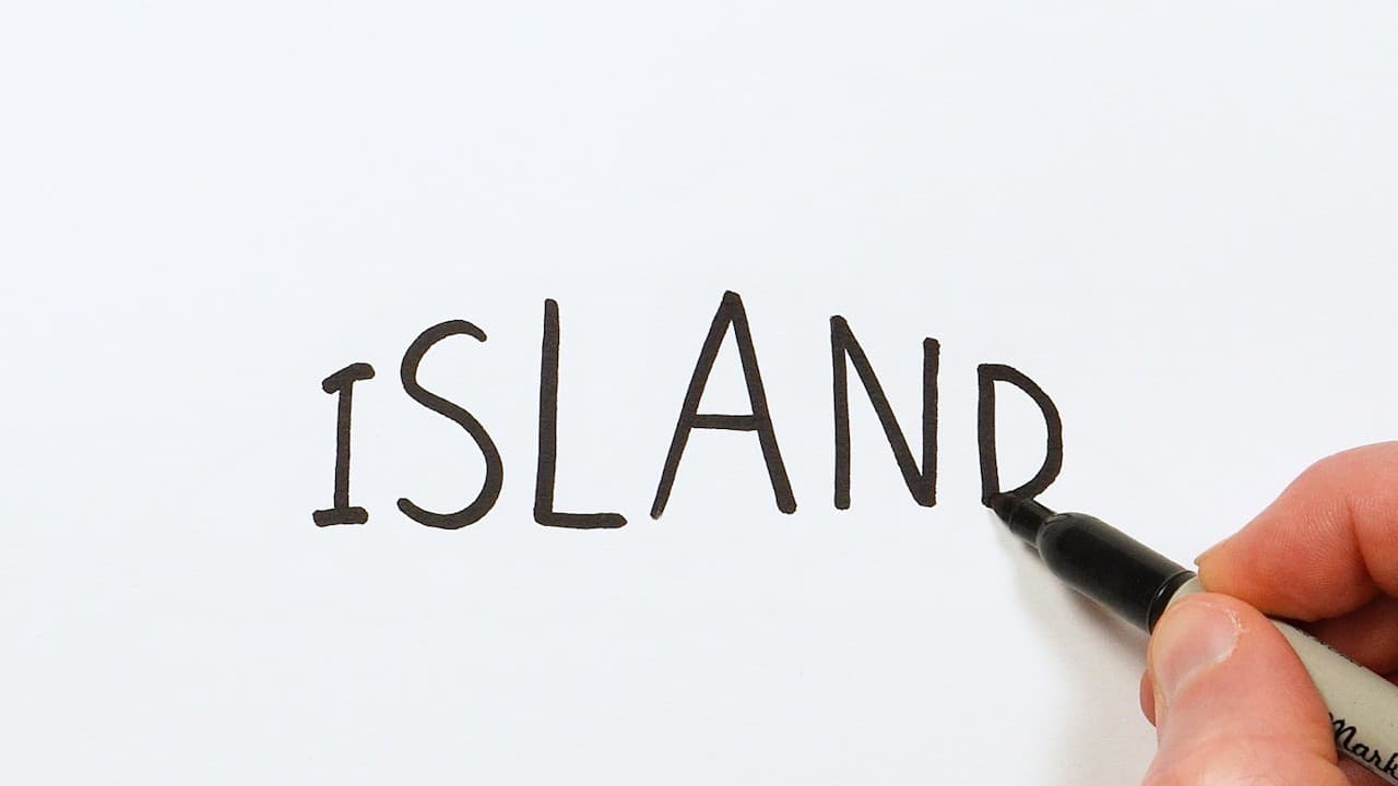 Preview of How to Draw an Island from the Word ποΈ Super Easy Step-by-Step Tutorial!