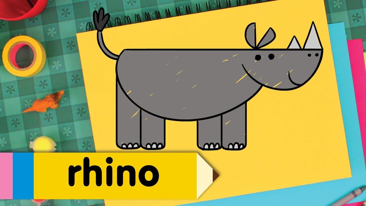 Preview of How To Draw A Rhino
