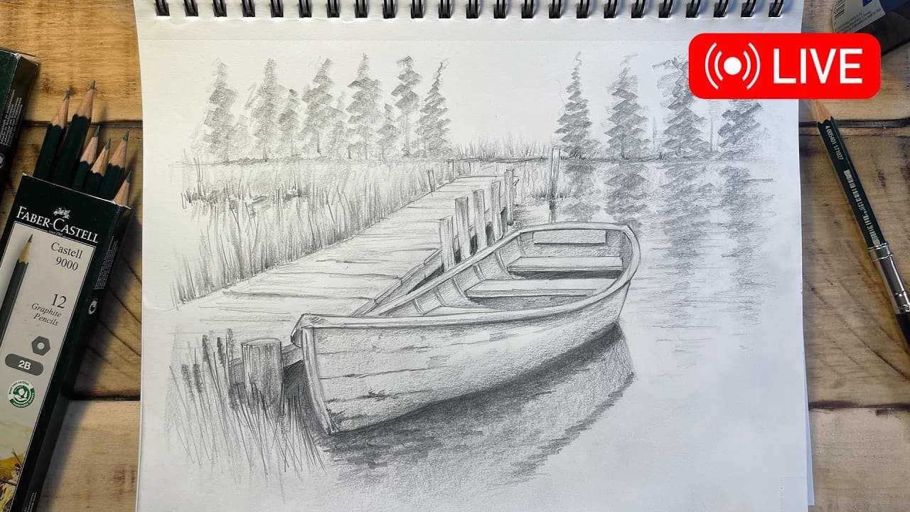 Preview of How to Draw a Boat Still Life π₯ LIVE drawing session
