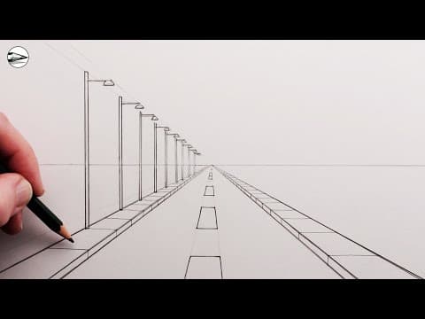 Preview of How to Draw a Simple Road using One-Point Perspective for Beginners