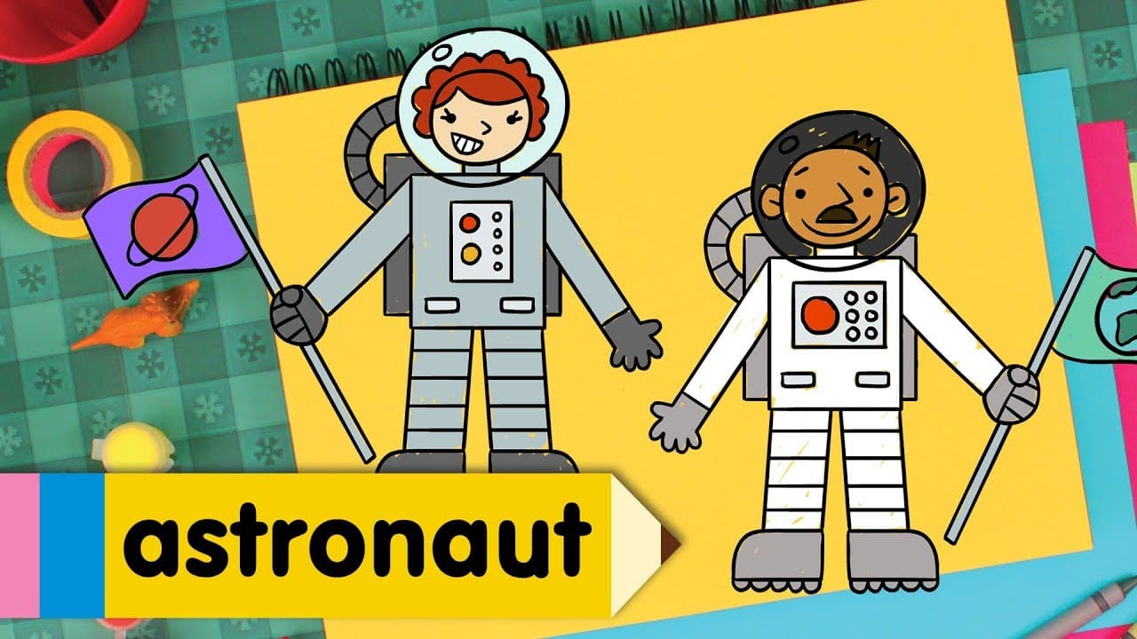 Preview of How to Draw An Astronaut | Kids Drawing Lesson | Step By Step