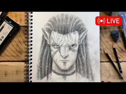 Preview of How to Draw Jake Sully 🔥LIVE drawing session