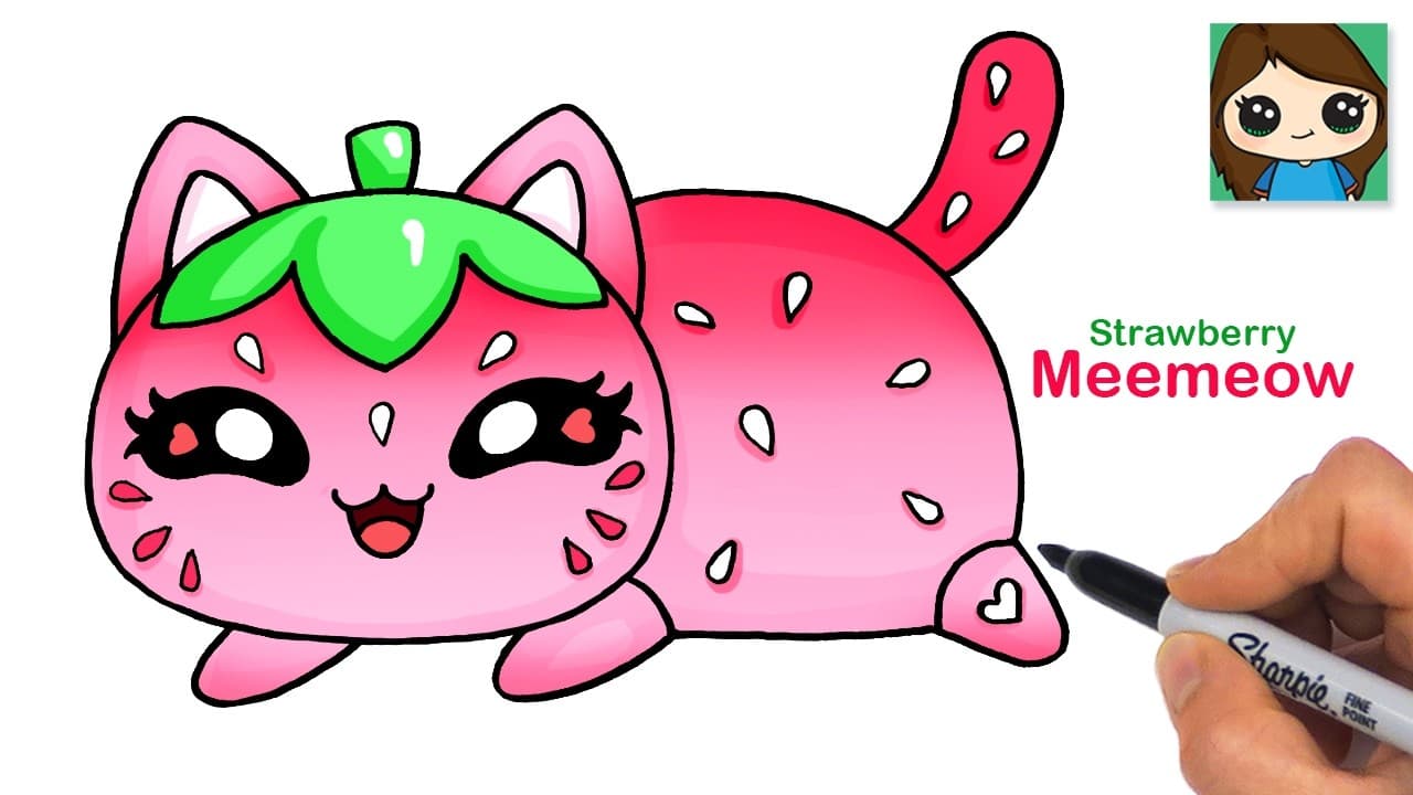 Preview of How to Draw Strawberry Cat | Aphmau Meemeows