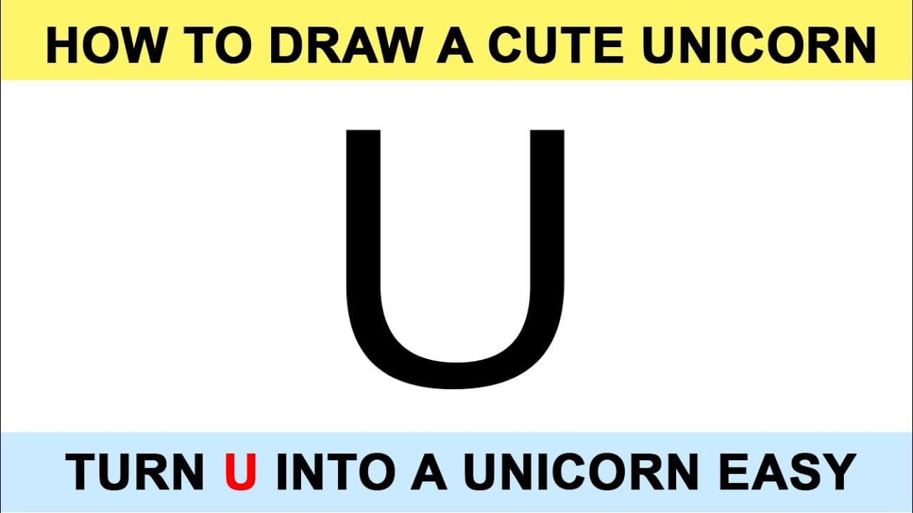 Preview of How to Turn U into Unicorn, Easy Trick Drawing