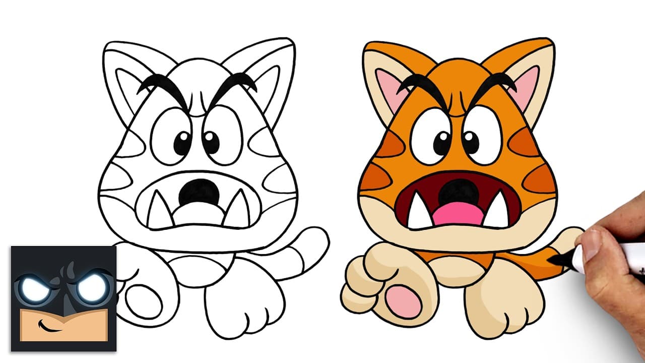 Preview of How to Draw Goomba Cat | Super Mario