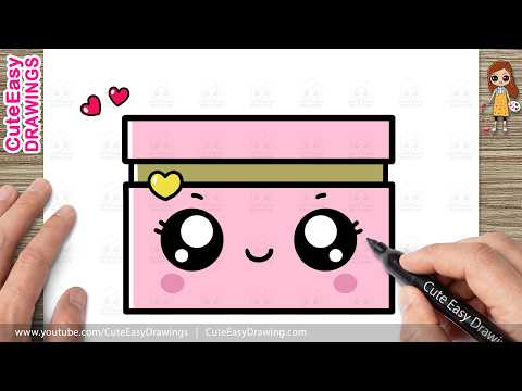 Preview of How to Draw a Cute Gift Box | Easy Kawaii Drawing for Kids & Toddlers!