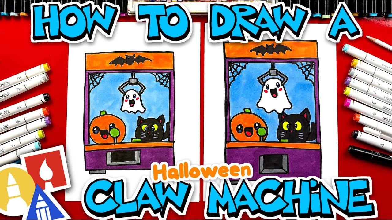 Preview of How To Draw A Halloween Claw Machine