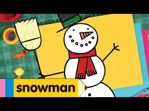 Preview of How to Draw A Snowman ☃️ | Simple Drawing Lesson for Kids | Step By Step