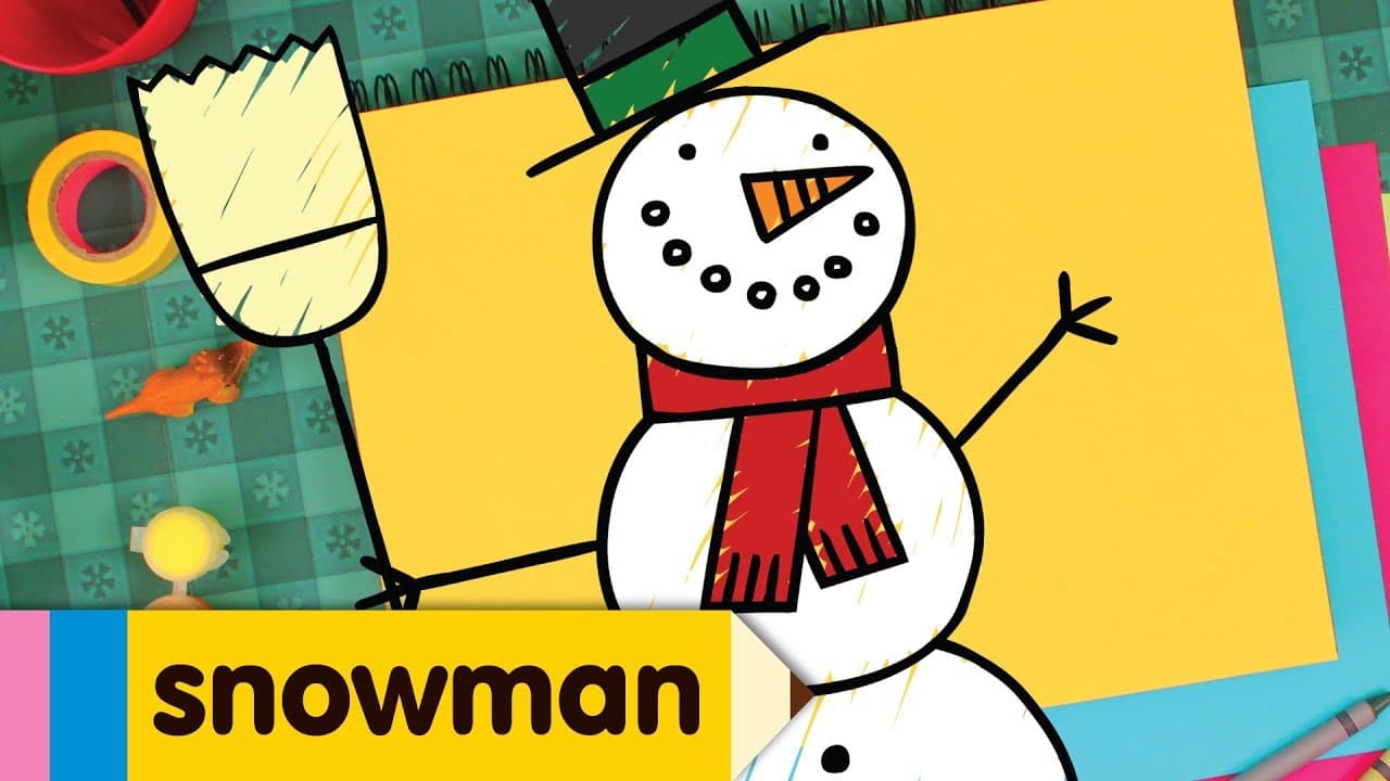 Preview of How to Draw A Snowman βοΈ | Simple Drawing Lesson for Kids | Step By Step