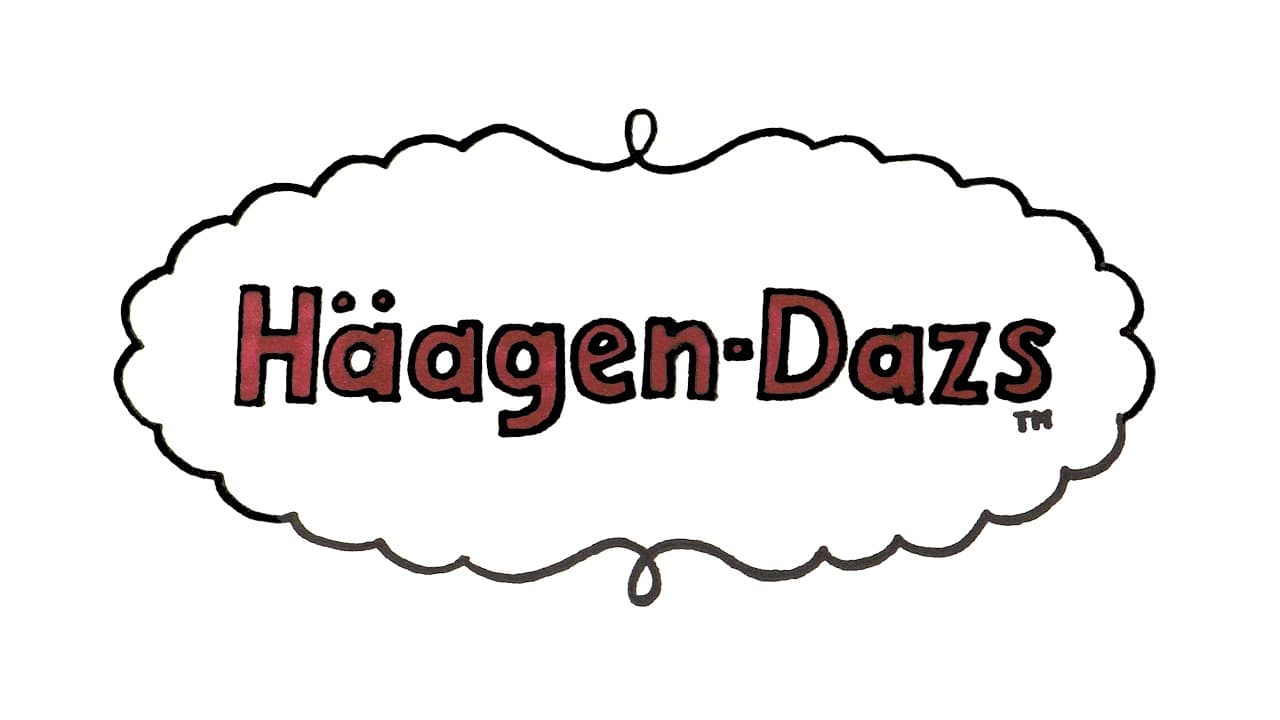 Preview of How to Draw Haagen Dazs Ice Cream Logo | Easy Step-by-Step Tutorial!