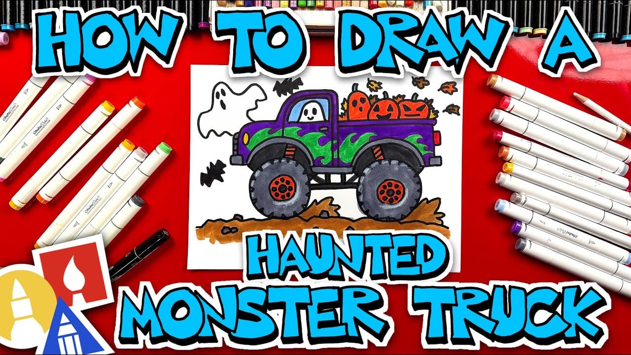 Preview of How To Draw A Haunted Monster Truck