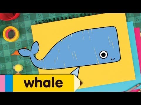 Preview of How to Draw A Whale | Drawing Lesson for Kids | Step By Step