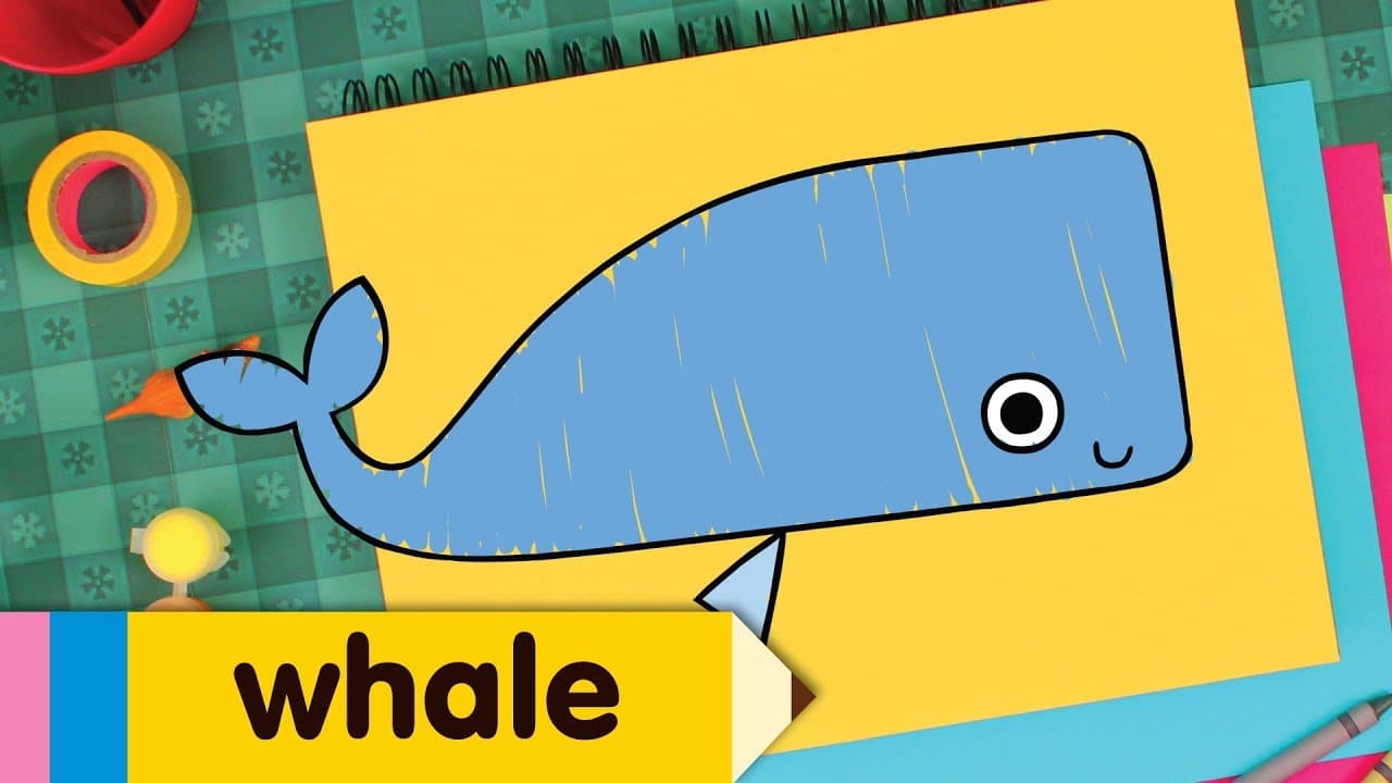 Preview of How to Draw A Whale | Drawing Lesson for Kids | Step By Step