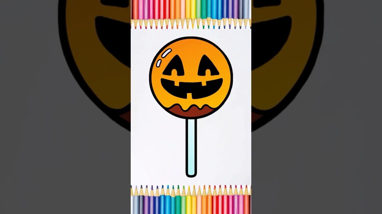 Preview of How to Draw a Halloween Cake Pop