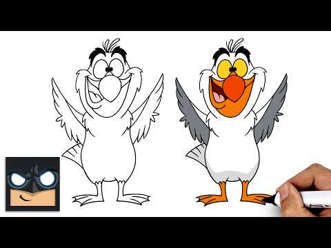Preview of How to Draw Scuttle | The Little Mermaid