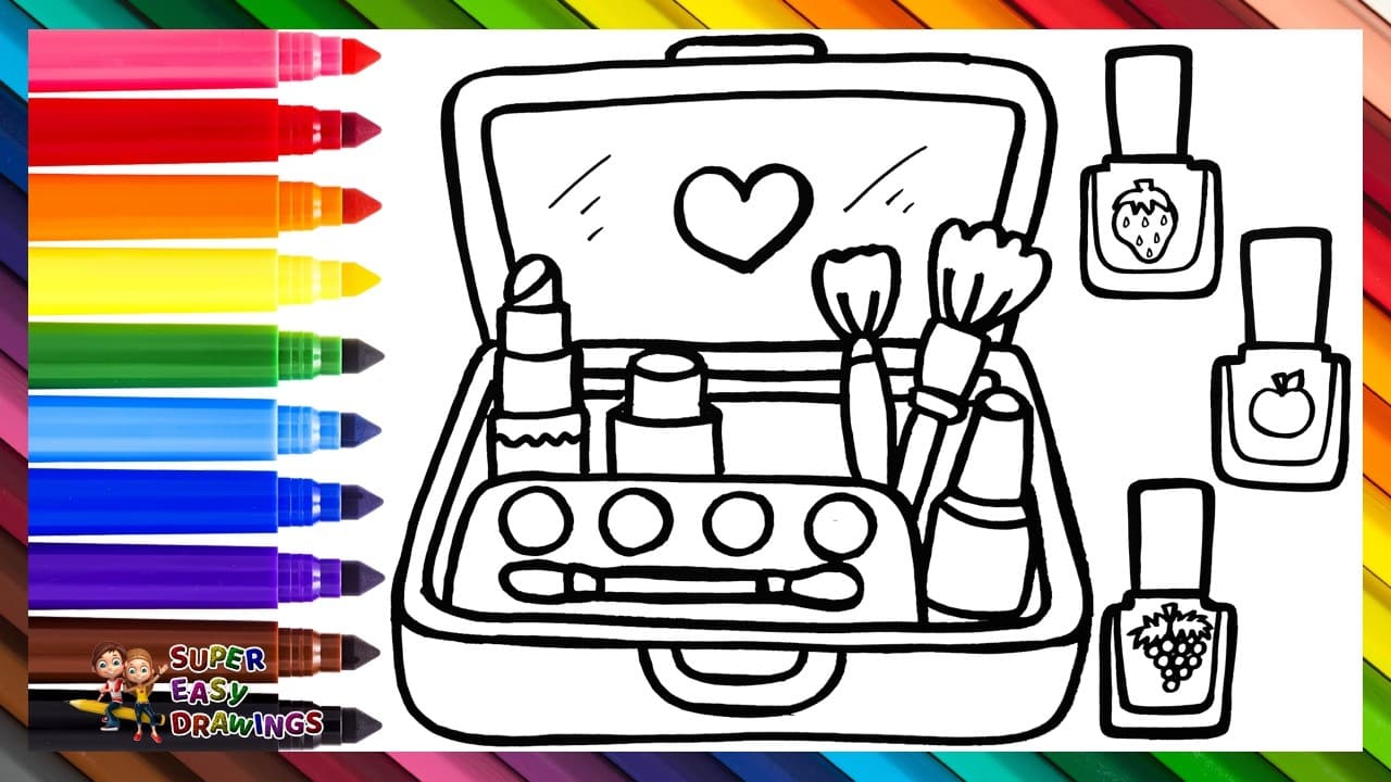 Preview of Draw and Color a Makeup Bag with Accessories π
ππποΈποΈπ Drawings for Kids