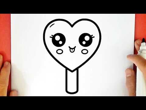 Preview of How to draw a CUTE LOVE ICE CREAM