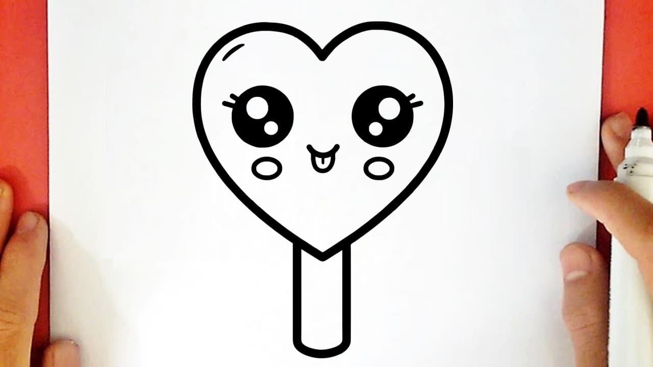 Preview of How to draw a CUTE LOVE ICE CREAM