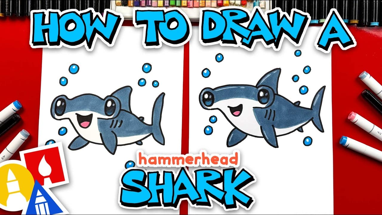 Preview of How To Draw A Cute Hammerhead Shark