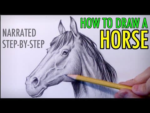 Preview of How to Draw a Horse: Narrated Step-by-Step Tutorial