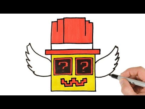 Preview of How to Draw Admin Lucky Block #roblox