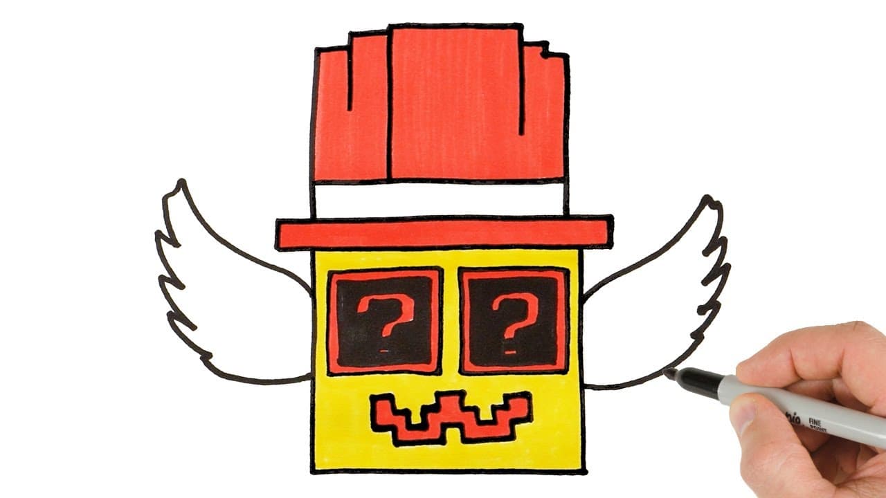 Preview of How to Draw Admin Lucky Block #roblox