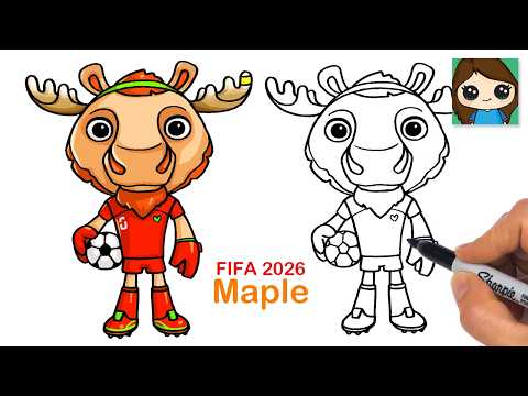 Preview of How to Draw FIFA World Cup | Maple Moose Canada Soccer Mascot