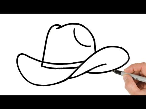 Preview of How to Draw a Cowboy Hat | Super Easy Step-by-Step Tutorial!