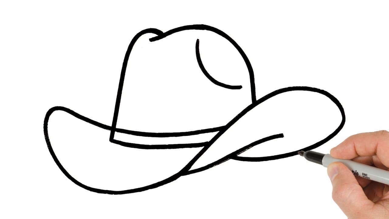 Preview of How to Draw a Cowboy Hat | Super Easy Step-by-Step Tutorial!