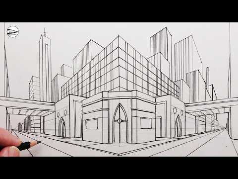 Preview of See How to Draw a City using Two-Point Perspective Fast