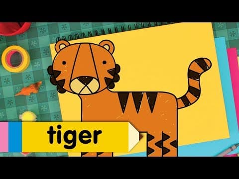 Preview of Learn How To Draw A Tiger | Easy Drawing Lesson for Kids | Step By Step