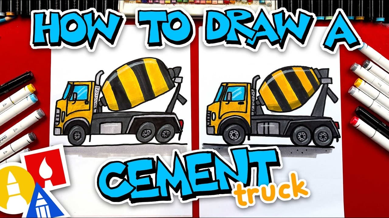 Preview of How To Draw A Cement Truck