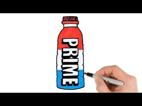 Preview of How to Draw Prime Drink | Super Easy Step-by-Step Tutorial!