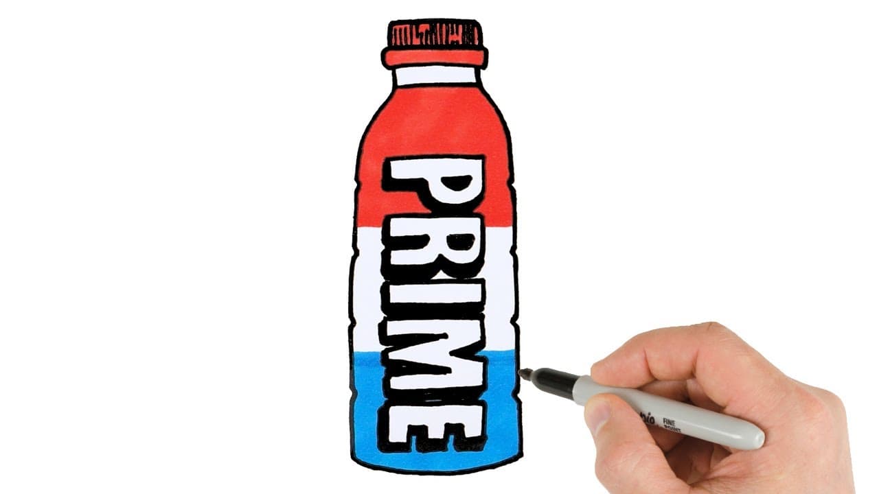 Preview of How to Draw Prime Drink | Super Easy Step-by-Step Tutorial!