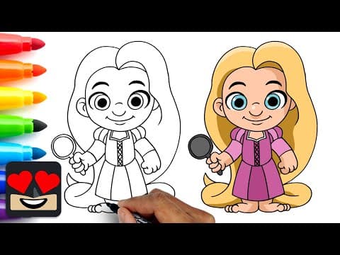 Preview of How To Draw Rapunzel | Tangled