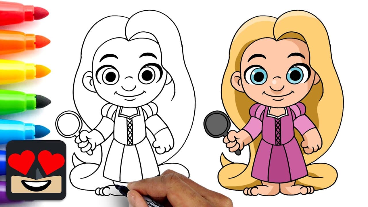 Preview of How To Draw Rapunzel | Tangled