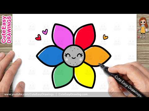 Preview of How to Draw a Cute Easy Flower | Flower Drawing for Kids and Toddlers!