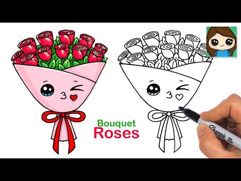 Preview of How to Draw a Rose Bouquet πΉ