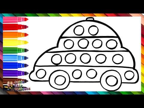 Preview of Draw and Color a Car POP IT ππ΄π π‘π’π΅π£π Drawings for Kids
